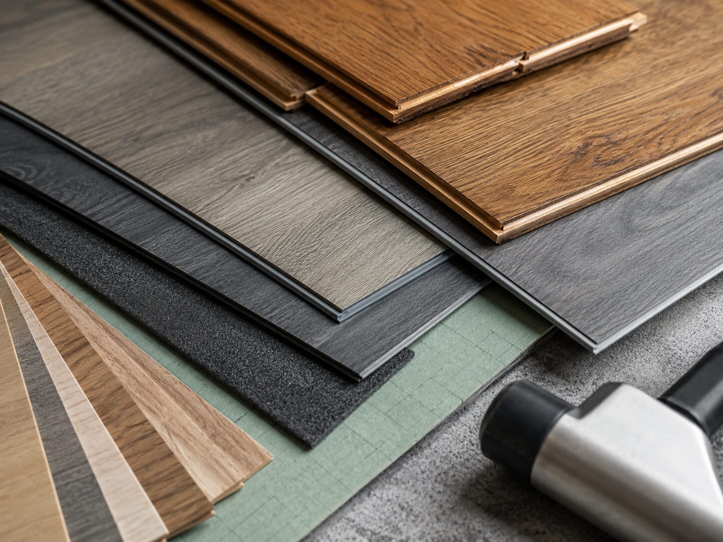 Flooring material samples for remodeling in Abingdon Maryland