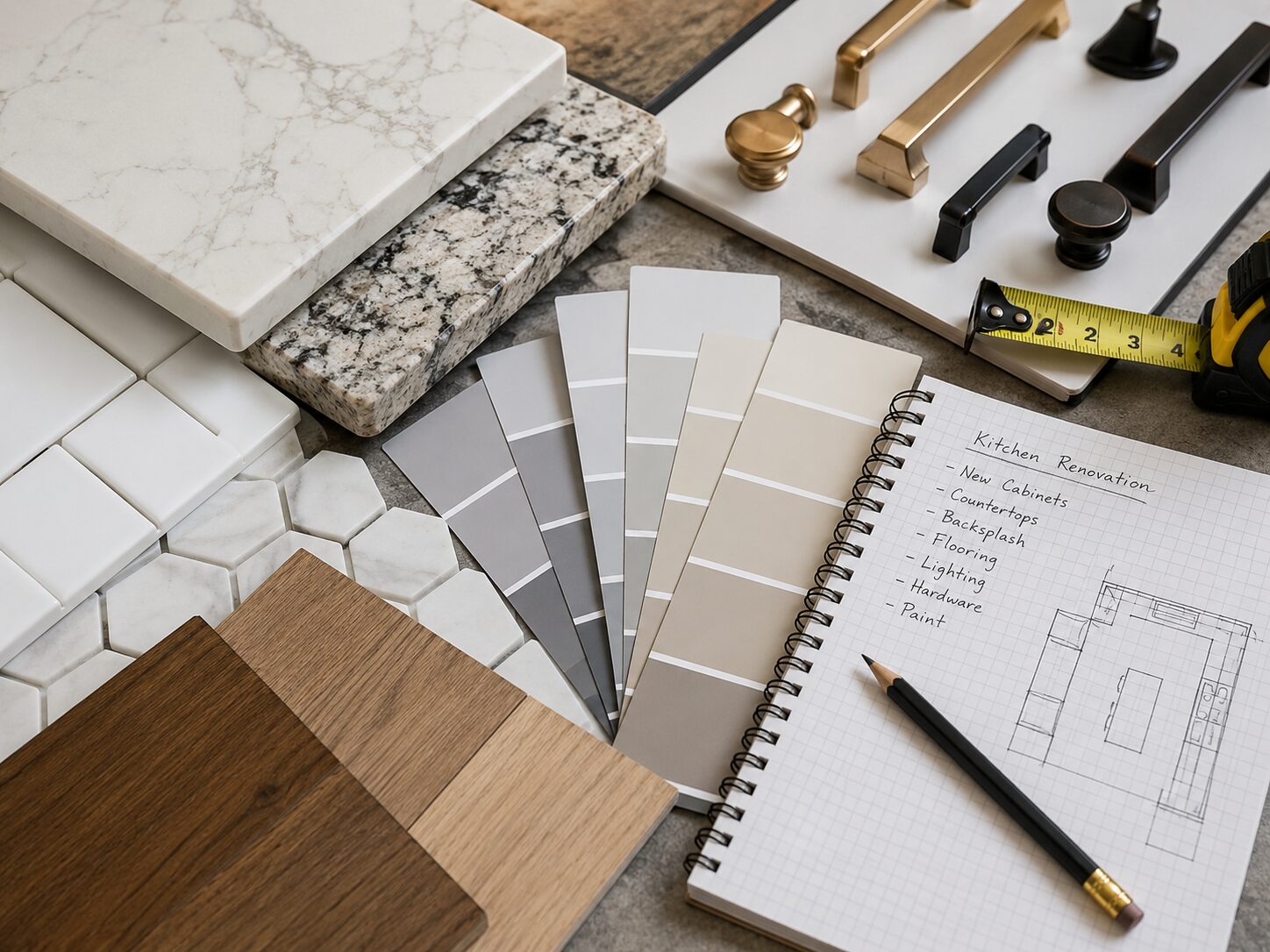 Renovation planning materials for a Harford County remodeling contractor